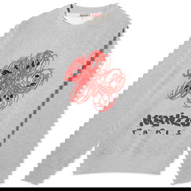 Sveter KENZO Drawn Varsity Crewneck Šedá | FE55SW1704MF-94C, 0