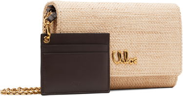 Taška cez rameno CHLOÉ Chloé Iconic Flap Wallet On Chain Clutch Béžová | CH25UP559P19, 1