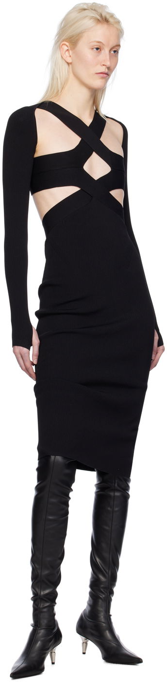Šaty Dion Lee Harness Bra Midi Dress Čierna | A7782PS24, 3