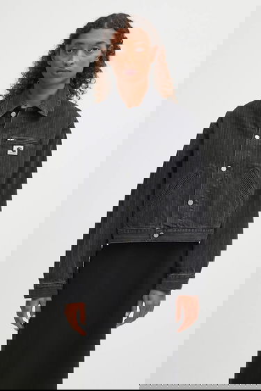 Bunda Carhartt WIP Rylan Transitional Oversize Cropped Pinstripe Denim Jacket Čierna | I035571.32I06, 0