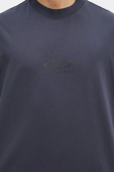 Tričko VETEMENTS Oval Logo Cropped Boxy T-Shirt Modrá | UA66TR600N, 3