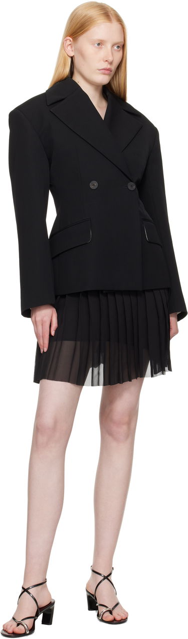Sukňa AMI AMI Paris Pleated Miniskirt Čierna | FSK153.PL0027, 3