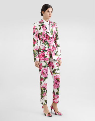 Bunda Dolce & Gabbana Dolce & Gabbana Turlington Peony Print Jacquard Jacket Rôznofarebný | F29UCTFSFN9HA5KR, 1