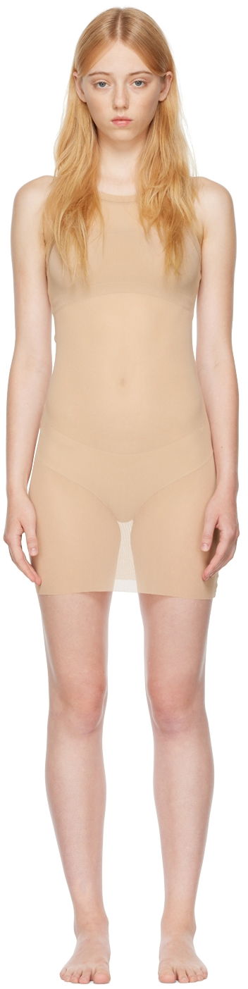 Šaty SKIMS SKIMS Summer Mesh Mini Dress Béžová | AP-DRS-1638, 0
