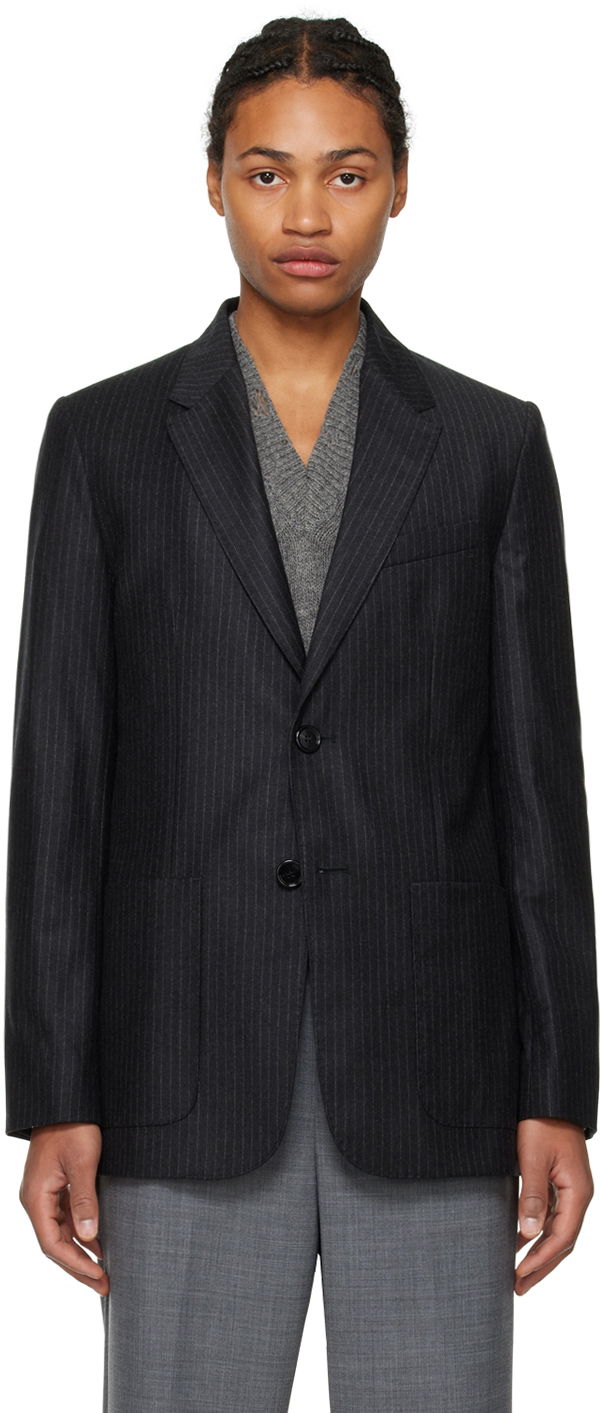 Two-Buttons Pinstriped Blazer