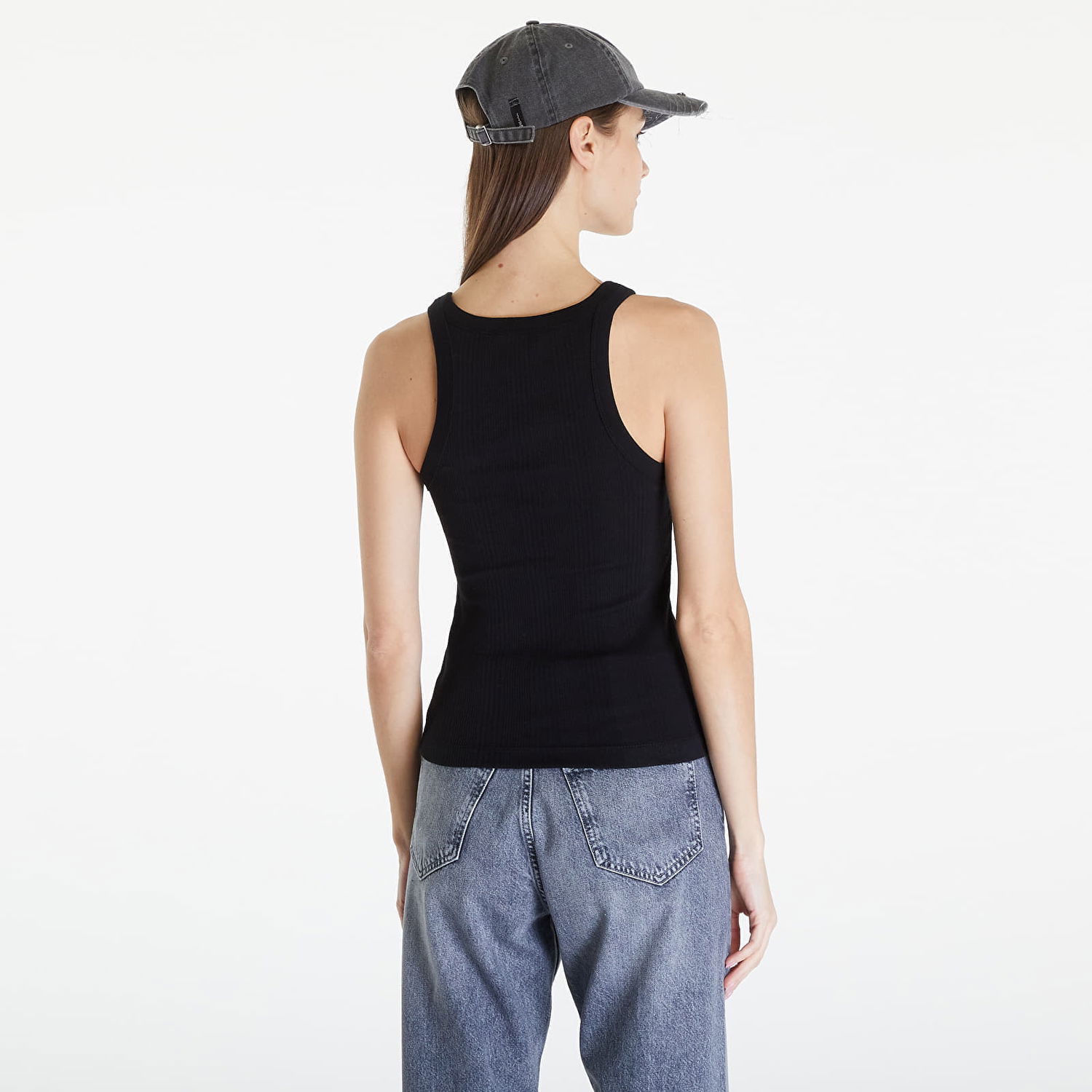 Tielko CALVIN KLEIN Jeans Variegated Rib Woven Tank Top Black Čierna | J20J223104 BEH, 1