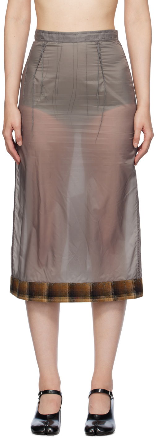 Sukňa Maison Margiela Trim Midi Skirt Šedá | S51ME0013 S54847, 0