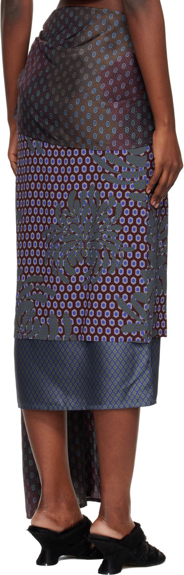 Sukňa Dries Van Noten Dries Van Noten Layered Tie Motif Midi Skirt Rôznofarebný | 252-010856-2260, 2