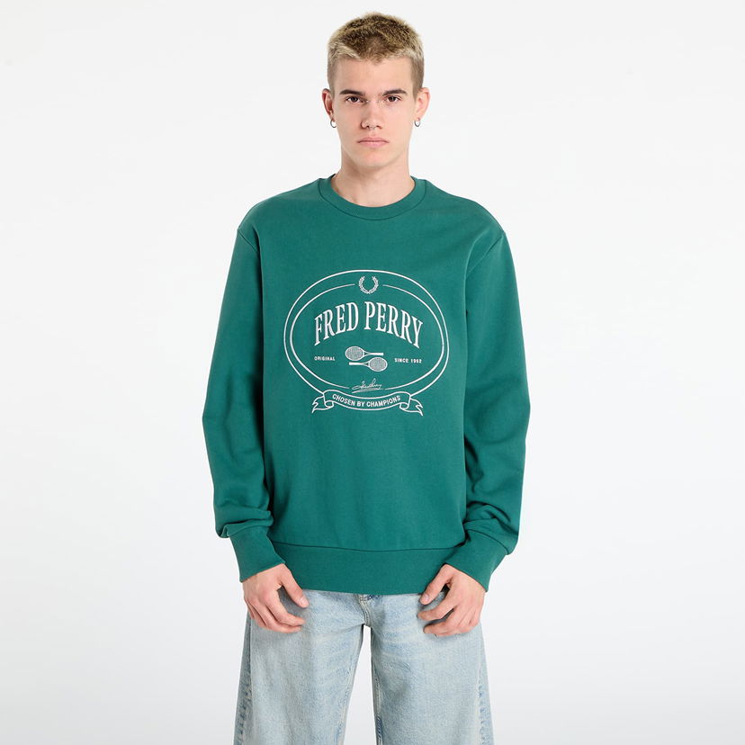 Mikina Fred Perry Fred Perry Chosen By Champions Sweatshirt Zelené | M1605 Z18