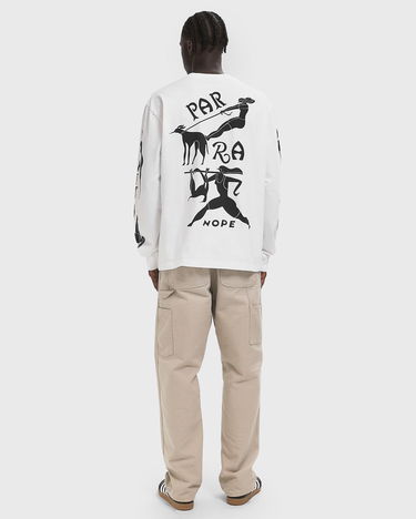 Tričko By Parra Long Sleeve T-Shirt with Graphic Print Biela | 54110, 2