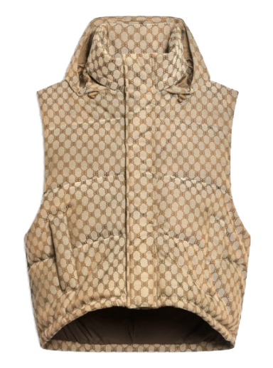 Vesta Gucci Balenciaga x The Hacker Project Hacker Cocoon Puffer Vest Beige Béžová | 681886TLO539585
