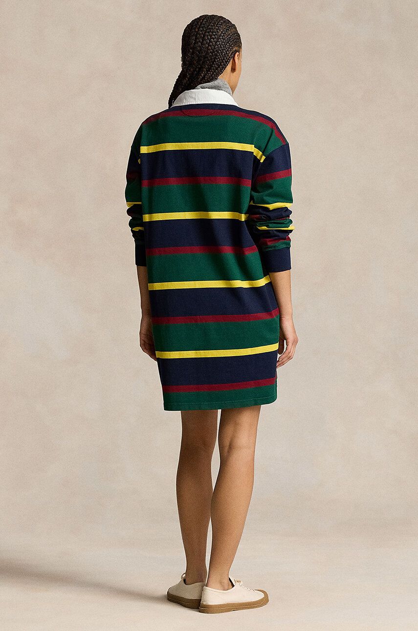 Šaty Polo by Ralph Lauren Striped Mini Dress Zelené | 211941215, 1