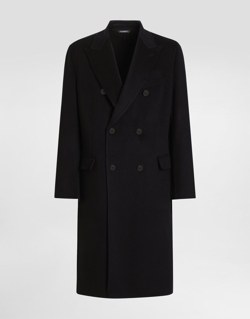 Kabáty Dolce & Gabbana Dolce & Gabbana Double-breasted Cashmere Coat Čierna | G050JTGJ748N0000