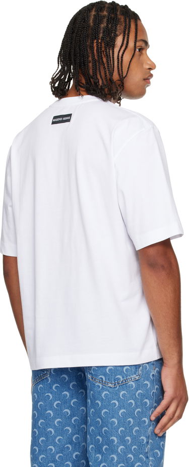 Tričko Marine Serre Moon Logo Jersey Loose Fit Short Sleeve T-Shirt Biela | MTT077BCJER0009, 2