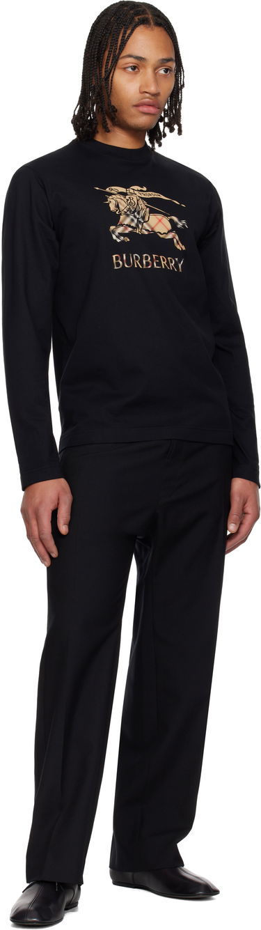 Tričko Burberry EKD Long Sleeve T-shirt Čierna | 8121954, 3
