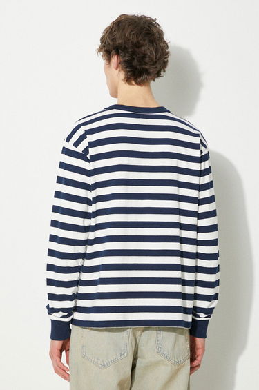Tričko Human Made Human Made Striped Long Sleeve T-Shirt Biela | HM27CS018, 2
