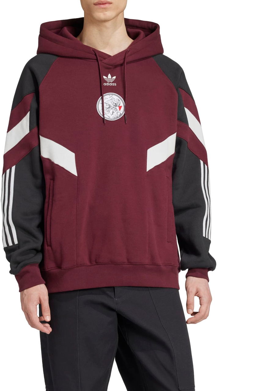 Mikina adidas Originals AJAX OG HD Vínová | is6518