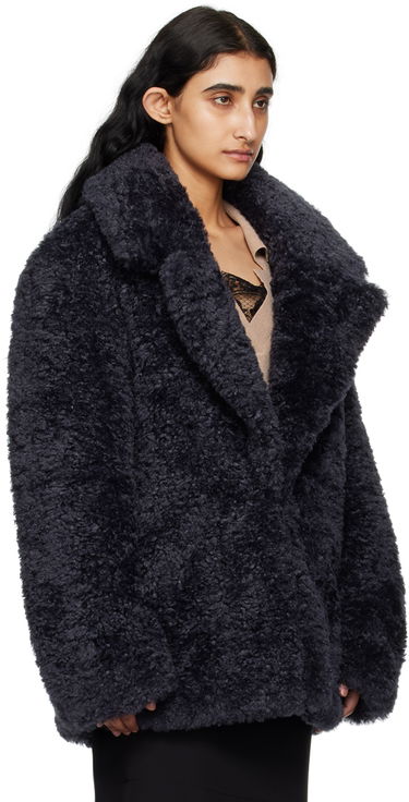Kabáty Stella McCartney Stella McCartney Short Faux-Shearling Jacket Čierna | 6800883EU901, 1