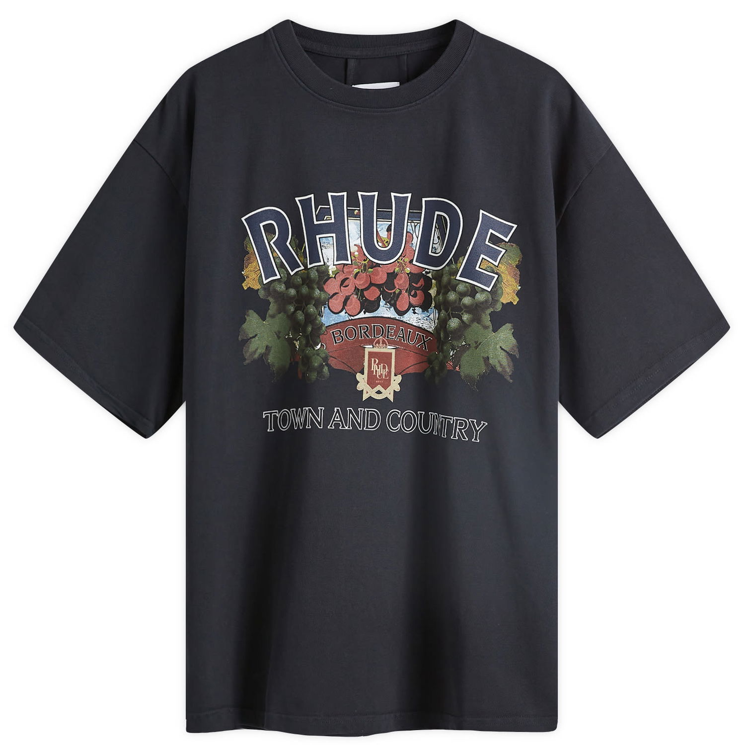 Tričko Rhude Town and Country Graphic T-Shirt Čierna | RHFW24TT070122306, 0