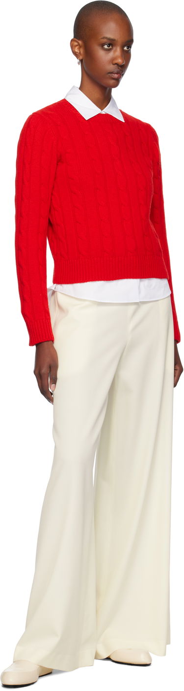 Sveter &Daughter Cable Crewneck Sweater Červená | F2304, 3