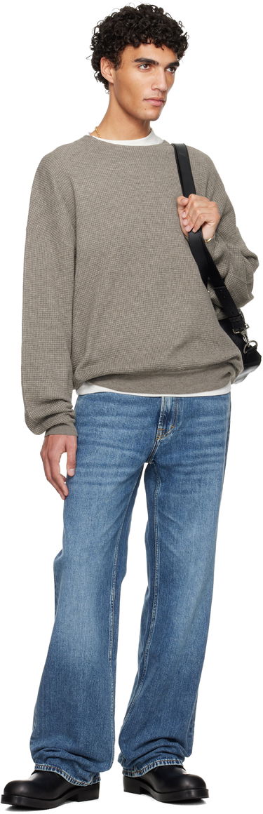 Sveter Fear of God Fear of God ESSENTIALS Holiday Waffle Crewneck 90s Sweater Šedá | 192HO256162F, 3