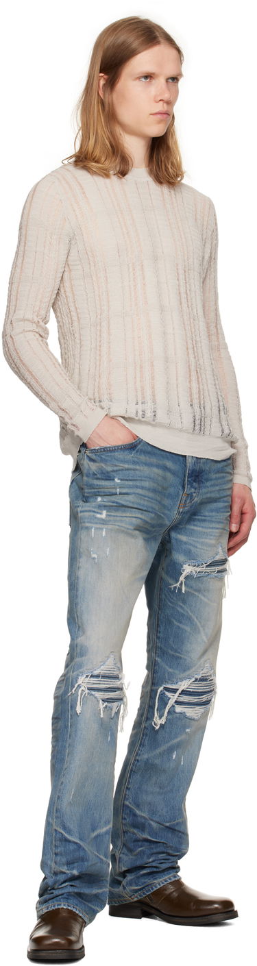 Džínsy AMIRI AMIRI Pleated Denim Straight MX1 Jeans Modrá | AMDNGH1087, 3