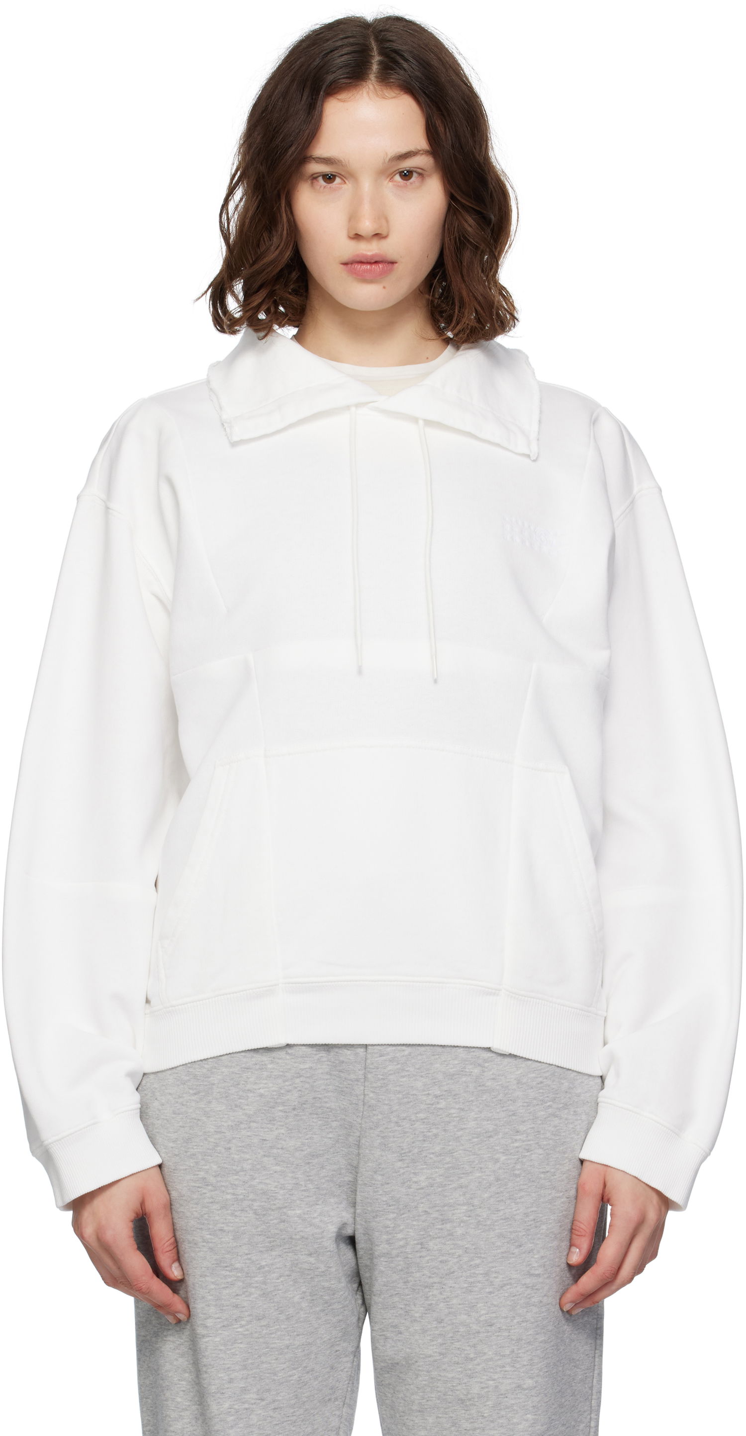 Mikina Maison Margiela MM6 Maison Margiela Collared Sweatshirt Biela | S52GU0245 M25014, 0