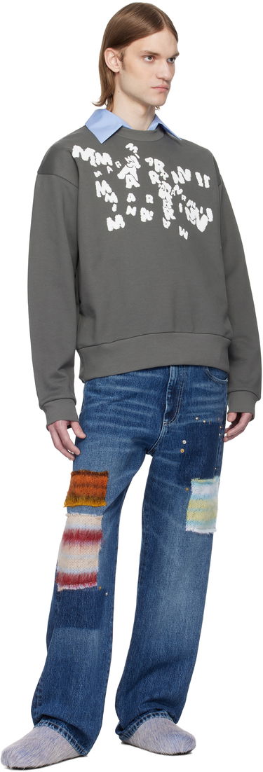 Sveter Marni Marni 'Marni' Caos Logo Sweatshirt Šedá | FUMU0074PU USCX48, 3