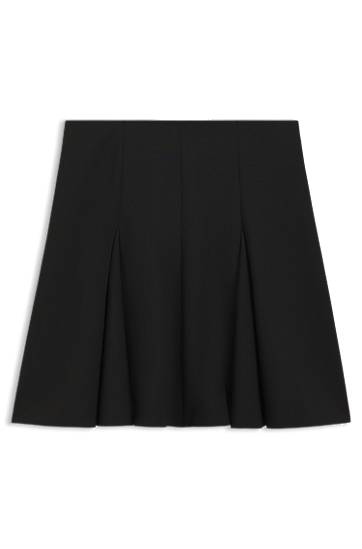 Sukňa BOSS A-Line Mini Godet Skirt Čierna | 50547632