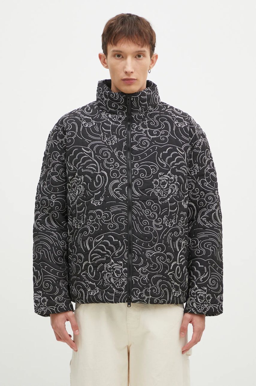 Prešívaná bunda KENZO Black Tiger Print Down Jacket Čierna | FE65OU1439NN.99, 0