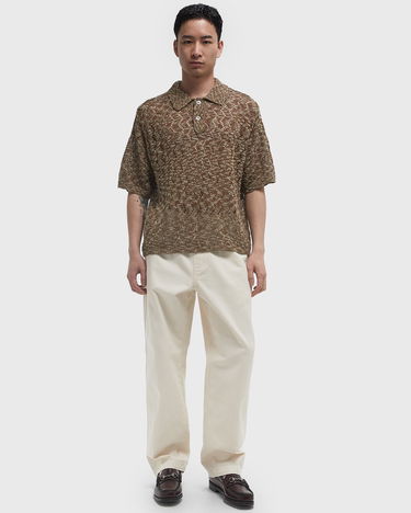 Sveter OBEY Andre Open Knit Polo Sweater Hnedá | 151000101-TOF, 2