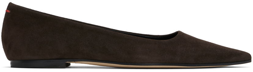 Šaty Aeyde Aeyde Cassy Suede Ballerina Flats Hnedá | A11-FL-SNDP8 FL130-FW24-953-017