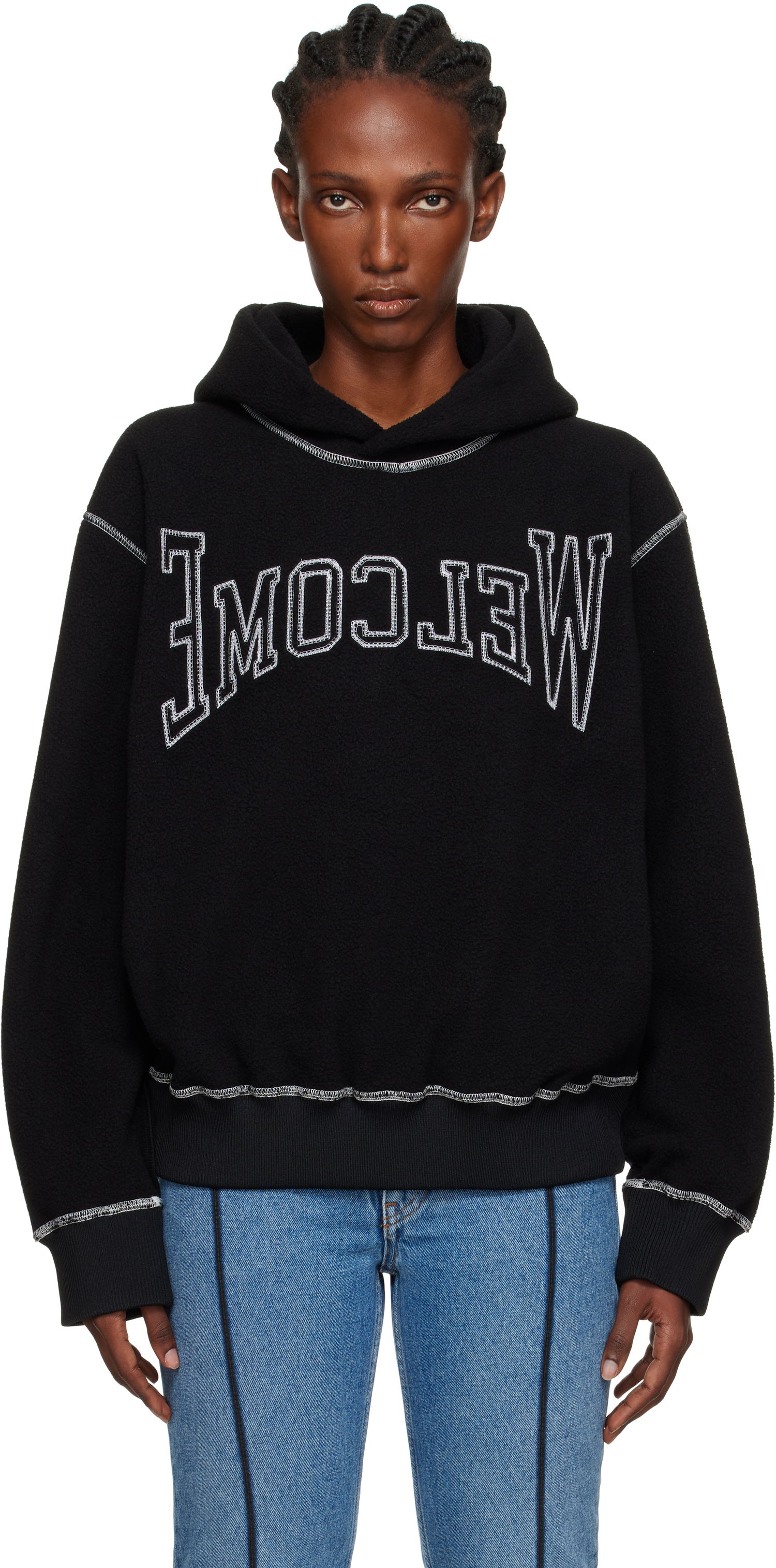 Mikina Maison Margiela MM6 Maison Margiela 'Welcome' Fleece Hoodie Čierna | S52GU0243 M20126, 0