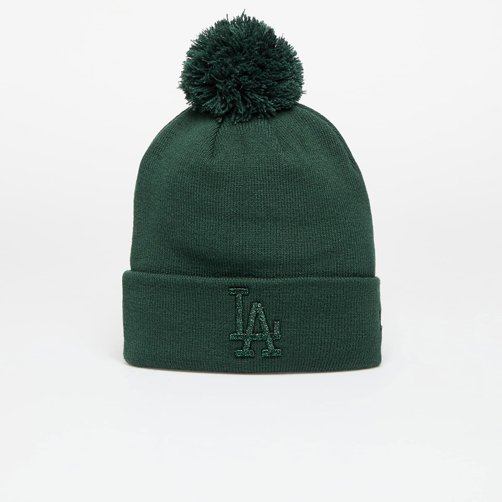 Los Angeles Dodgers Beanie Metallic Bobble Dark Green