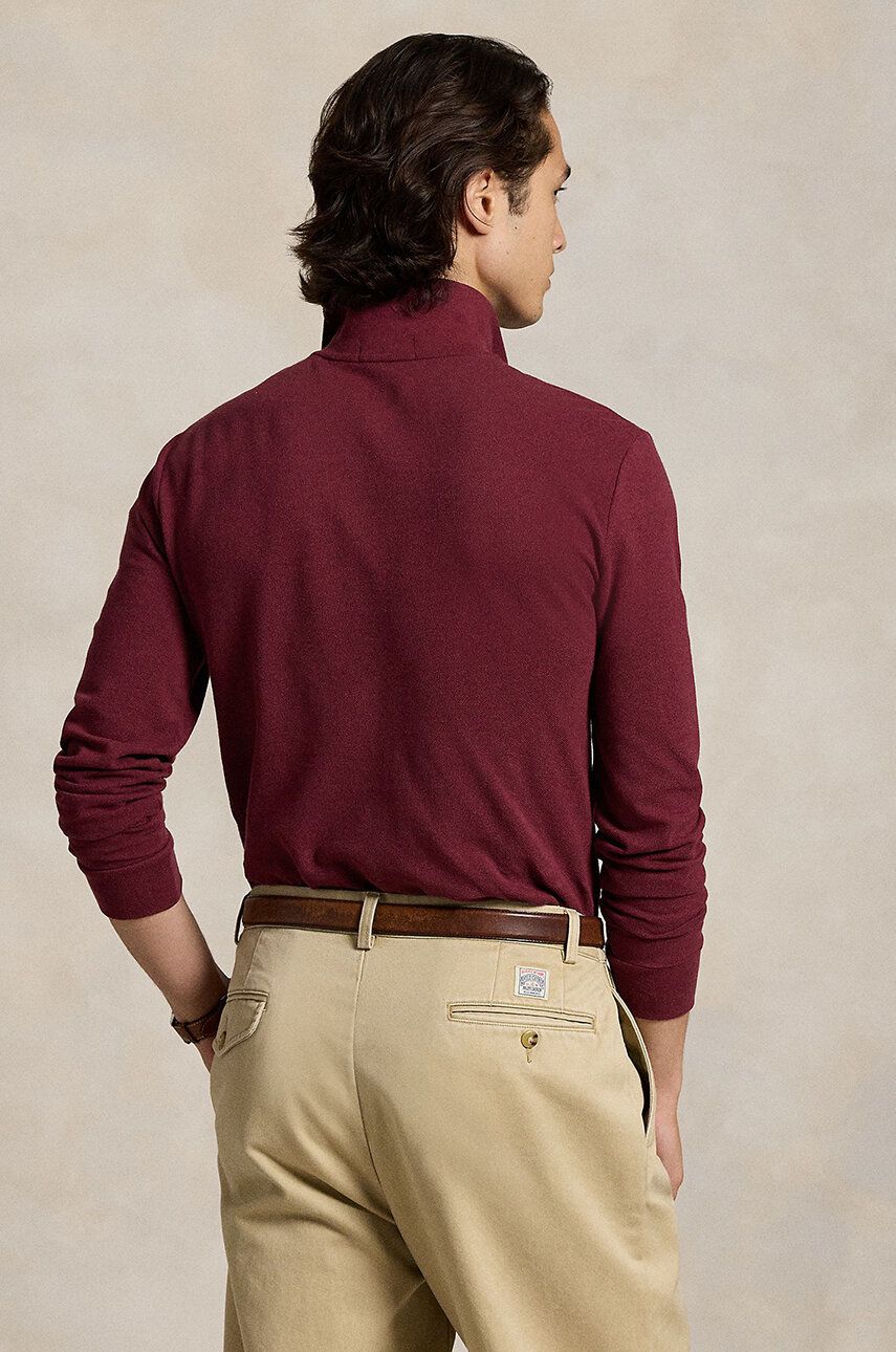Polo tričko Polo by Ralph Lauren Polo Ralph Lauren Long Sleeve Polo Shirt Vínová | 710681126, 1