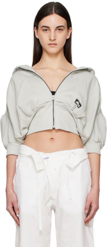 Mikina Ottolinger Ottolinger Cropped Short Sleeve Hoodie Šedá | 11560011502, 0