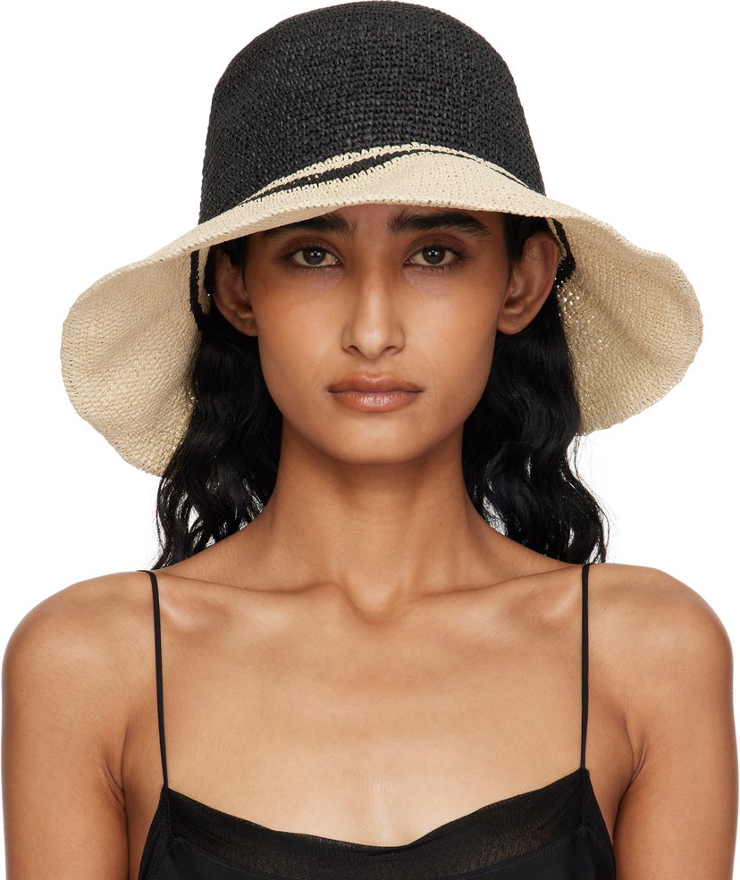 Klobúk TOTEME TOTEME Paper Straw Beach Hat Čierna | 253-WSH0027-FB0489