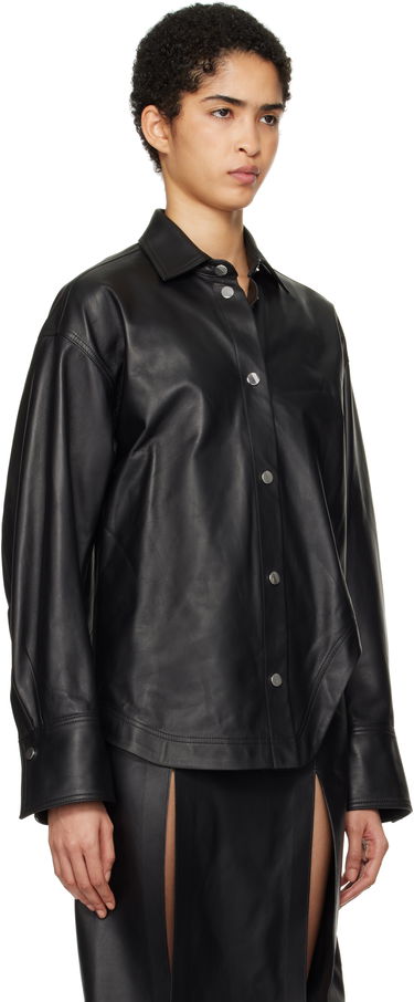 Košeľa The Attico Attico Eliza Leather Shirt Čierna | 250WCB00074 LBT129AA, 1