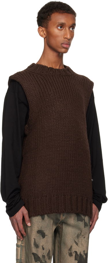 Sveter We11done We11done Sleeveless Knit Sweater Hnedá | WD-KT3-24-667-U-BR, 1