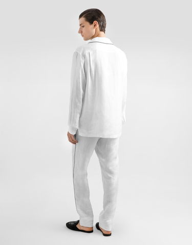 Košeľa Dolce & Gabbana Dolce & Gabbana Linen Vanity Shirt with Heraldic Emblem Biela | G5IF1ZFU4LGW0800, 2
