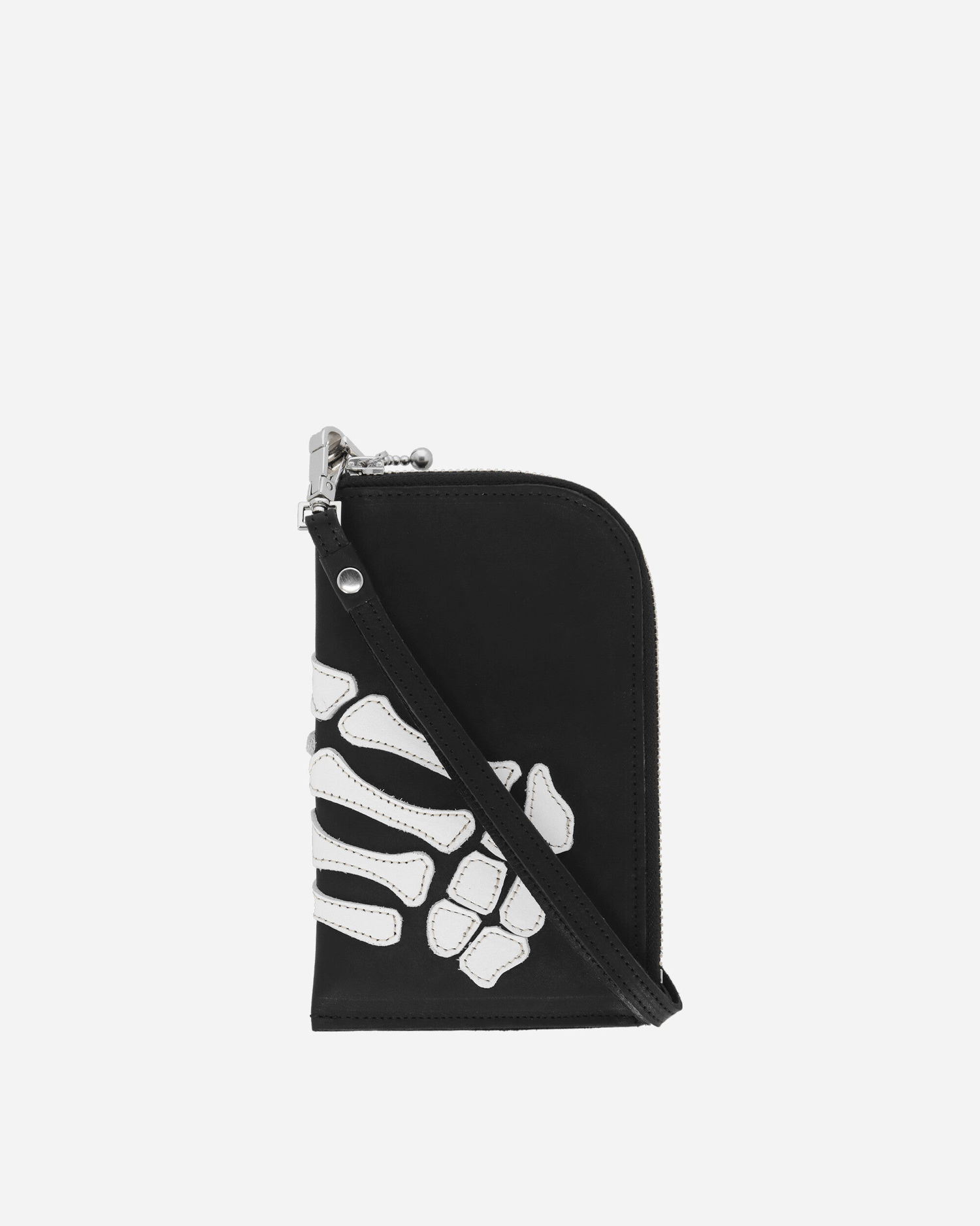Peňaženka KAPITAL Bone Hand Zip Neck Pouch Čierna | EK-1679XG 1, 1