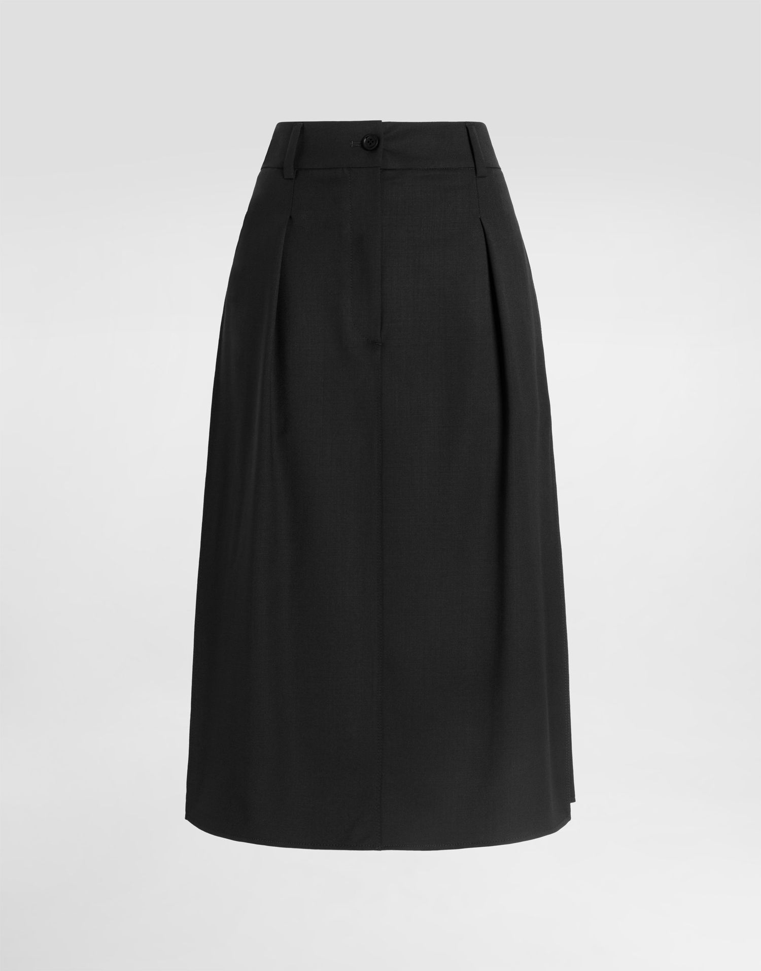 Sukňa Dolce & Gabbana Bi-stretch Sallia Pleated High-Waist Midi Skirt Čierna | F4C6DTFUBGCN0000, 0