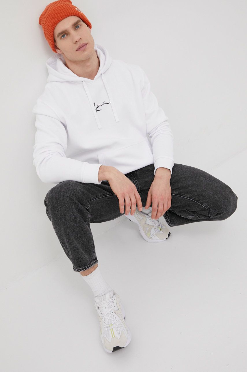 Mikina Karl Kani Small Signature Hoodie Biela | KKMQ12005, 0