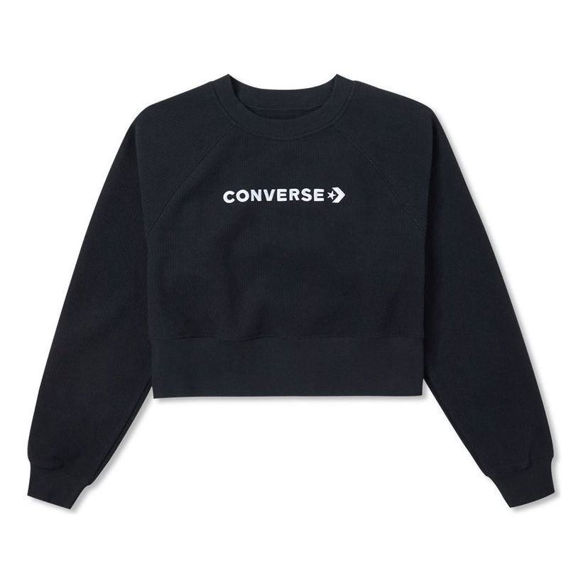 Sveter Converse Wordmark Fleece Crew Top Navy | 10024731-A01