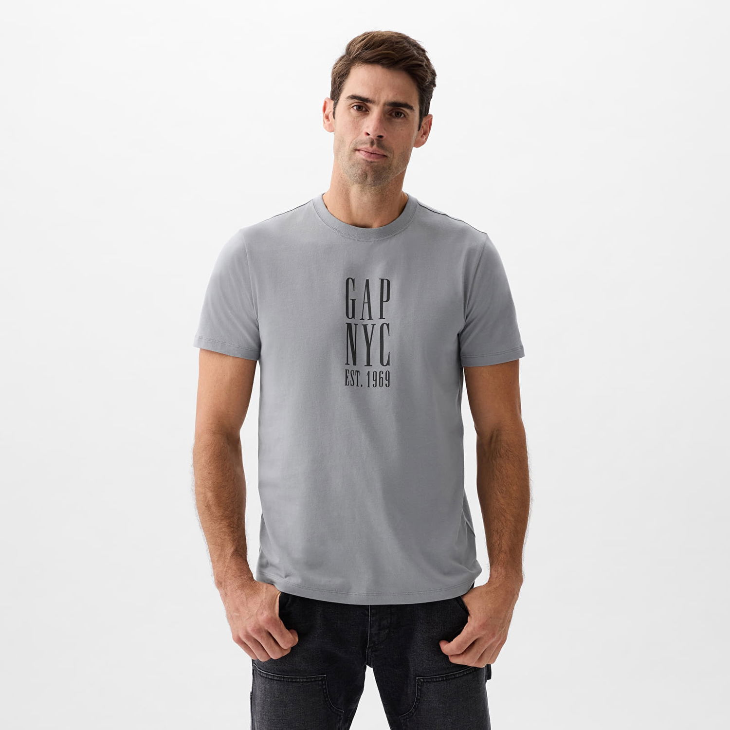 Tričko GAP Graphic Logo Tee Storm Cloud Šedá | 866769-00, 0