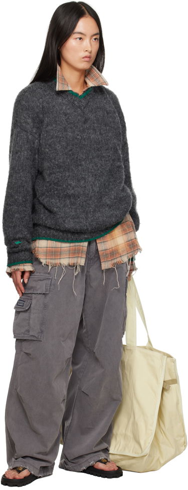Sveter ERL Overwashed Pilling Sweater Šedá | ERL09N005, 4