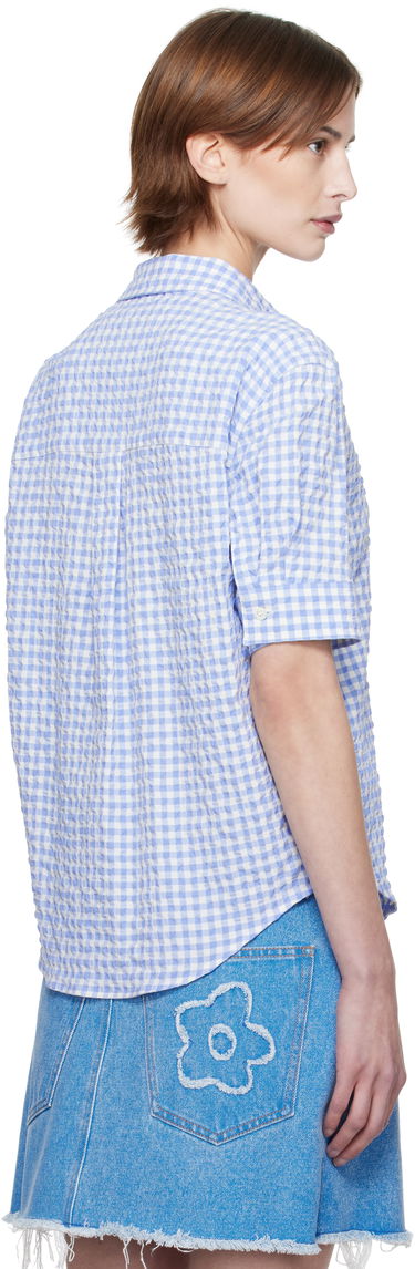 Košeľa Marni Marni Seersucker Checked Shirt Modrá | CAMA0623S0 UTN929, 2