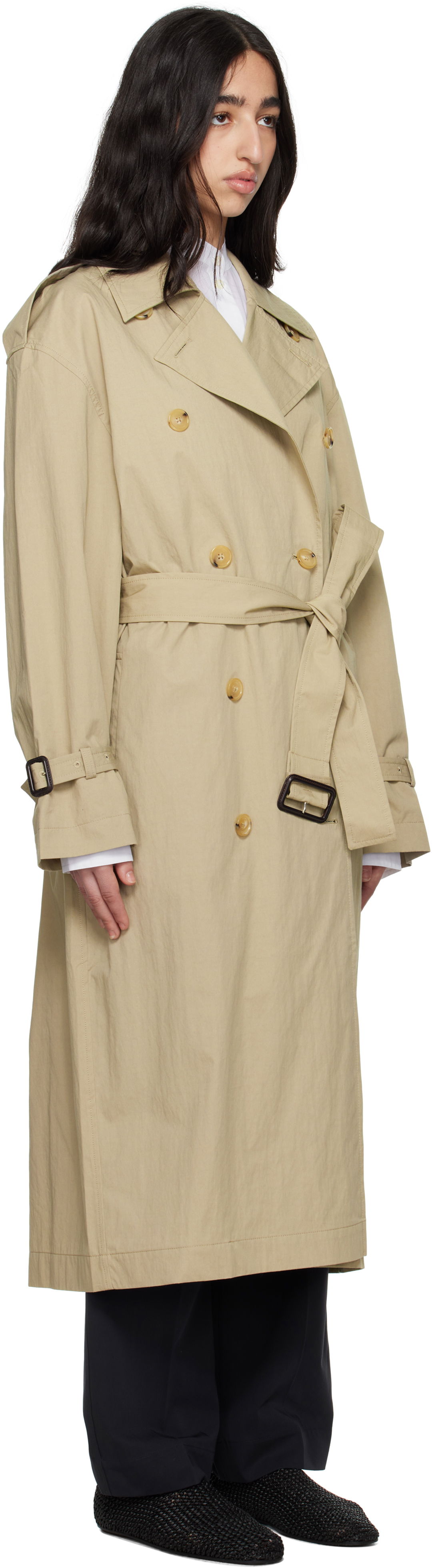Trenčkot TOTEME TOTEME Crisp Summer Trench Coat Béžová | 252-WRO0197-FB0410, 1