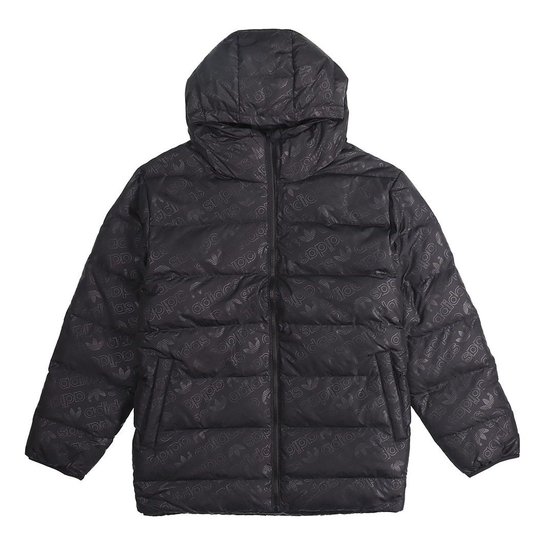 Prešívaná bunda adidas Originals Originals H Full Print Reversible Hooded Down Jacket Čierna | ED5839, 0