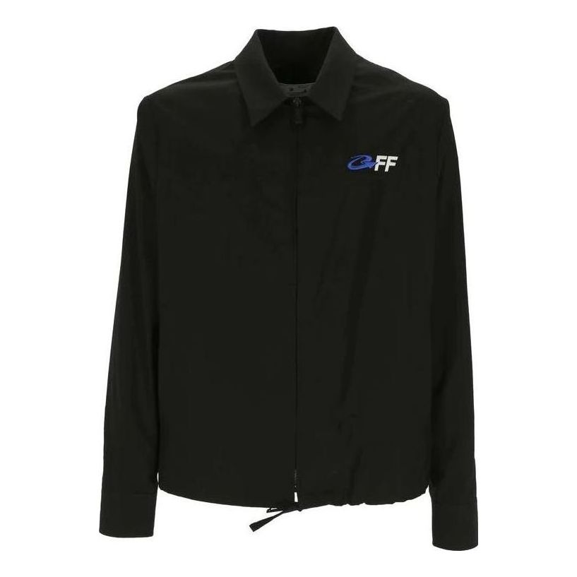 Vetrovka Off-White Exact Opp Zip Hybrid Shirt Jacket Čierna | OMGE008S23FAB0031001, 0